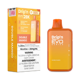 Buy Now ! DRIP'N EVO 28K DOUBLE MANGO with 28000 puffs ,20ml of e-liquid and rechargeable battery. Order online at MV